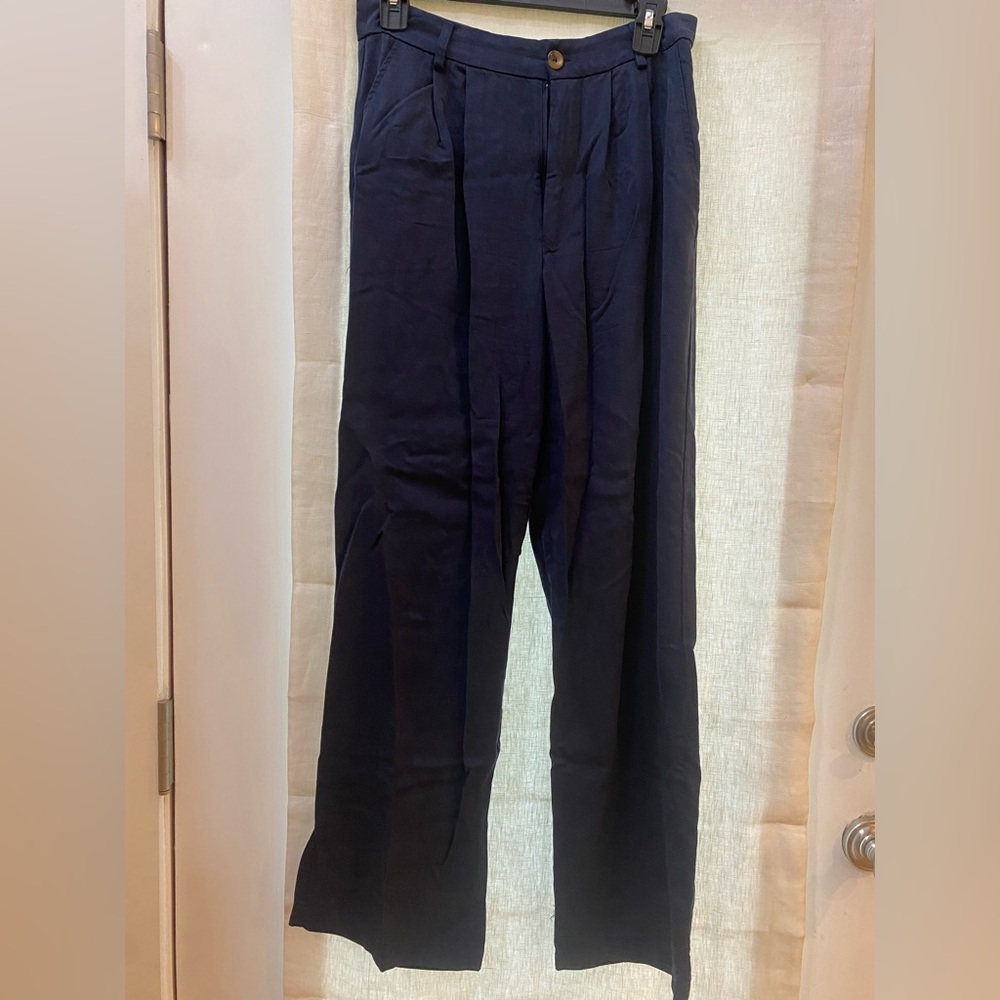 Reformation Navy Blue Trousers
